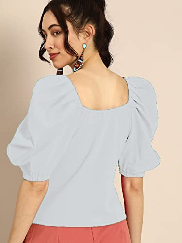 Image of Women's & Girl's Solid Short Sleeve Crop Top (LY-TopD6 Variation)