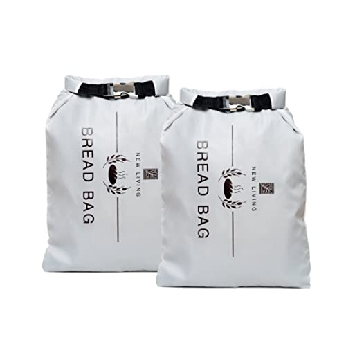 New Living Bolsa de pan para congelador, 2 unidades, bolsa de almacenamiento de alimentos, poliéster reciclado sin BPA, mantiene el pan por más tiempo, 40 x 27 cm (2)