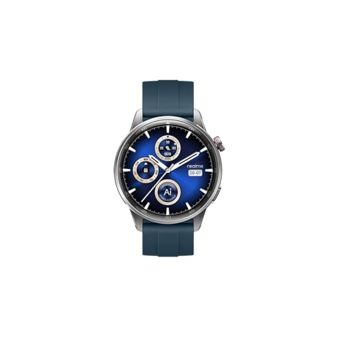 realme Watch S2, Pantalla AMOLED de 1,43 in (3,63 cm), Resistencia al Agua y al Polvo IP68, Conexión con Dispositivos de Audio Bluetooth, Más de 150 esferas en la Nube, Silver, Correa de Silicona