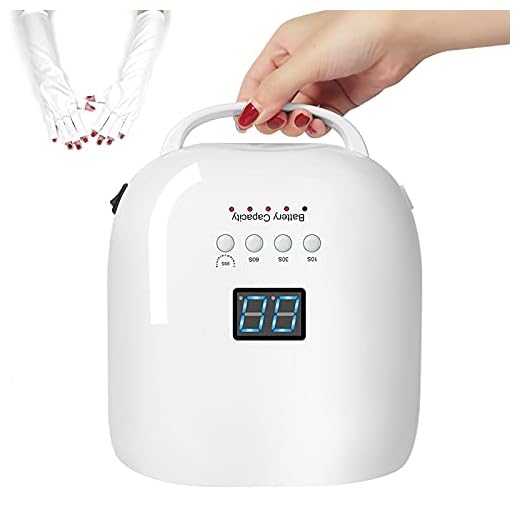 PENNY73 Lâmpada de manicure sem fio para arte de unhas, secador de gel portátil, luz de cura UV, lâmpadas recarregáveis LED com luvas anti-UV, branca