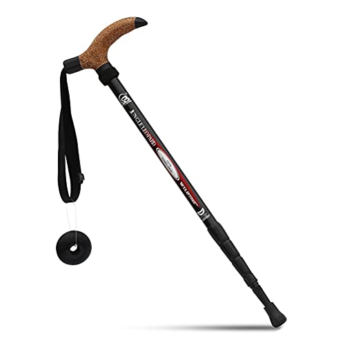 Trekking Poles, Adjustable Hiking Walking Stick, Strong Lightweight Aerospace-Grade Aluminum Alloy, Cork Grip and Quick Twist Lock for Walking Travelling Hiking (Aluminum,Aluminum Alloy,Nylon)