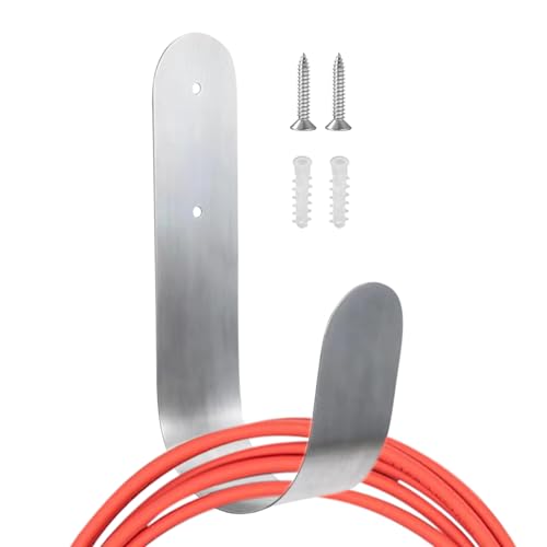 Soporte para manguera de servicio pesado, soporte para manguera de acero inoxidable, gancho de resistencia industrial, soporte para manguera de jardín resistente a la corrosión, accesorios durlaable