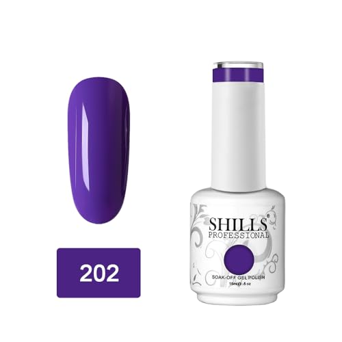 Image of SHILLS PROFESSIONAL Uv /Led Soak Off Glossy Finish Nail Polish Nail Art Nail Polish Color Shade 202, 15 Ml