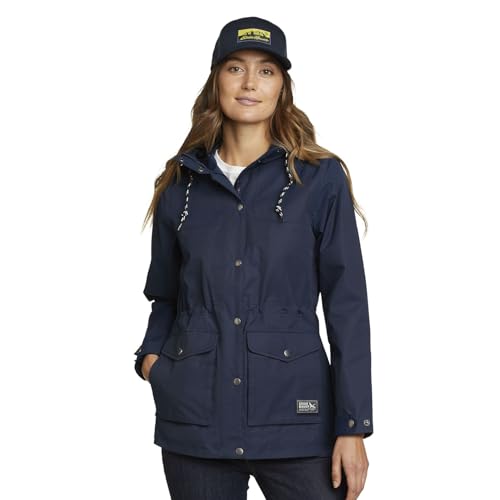Eddie Bauer Women's Charly Waterproof Rain Jacket, Waterproof, Medium Indigo, Large