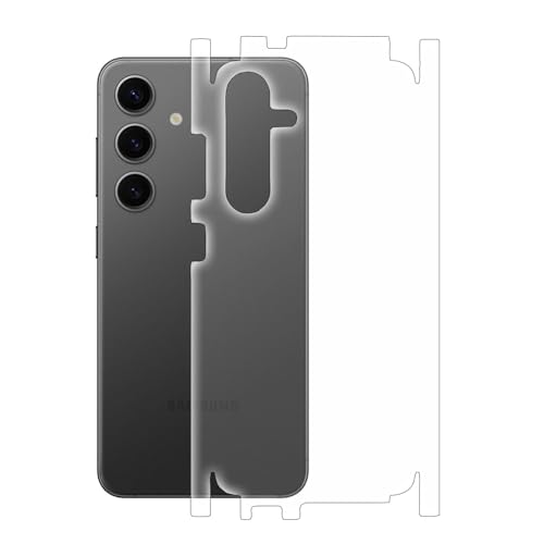 Image of Techsage Compatible Galaxy S24 (5G) Smartphone-Full Body Unbreakable 4 Layer Transparent Hydrogel Membrane (Not Glass) Back Screen Guard Protector (Scratchproof /Self Healing)(Matte)