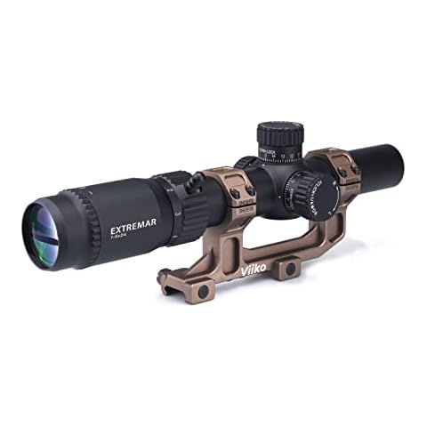 Viiko 1-5x24 Rifle Scope Long Eye Relief Scope LPVO 7.6’ Eye Relief Huge Eye Box Fits Mosin 1891/30 M39 M44(Mount Not Included) Cover