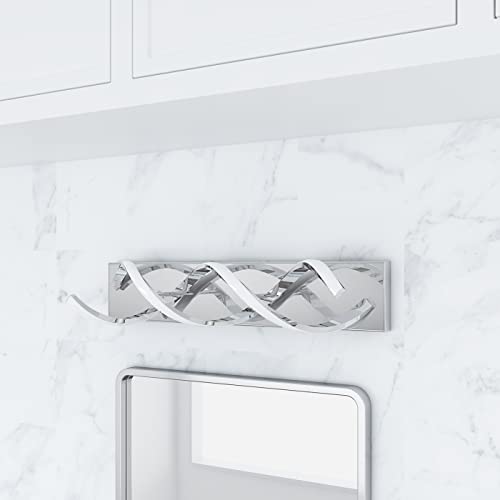Image of Aiwen Modern LED Bathroom Vanity Lights, 1-Light Aluminium Stainless Steel Unique Spiral Design Wall Lighting Fixture, Bathroom Sconces Wall Lighting for Living Room Entryway Bedroom Wall Sconce