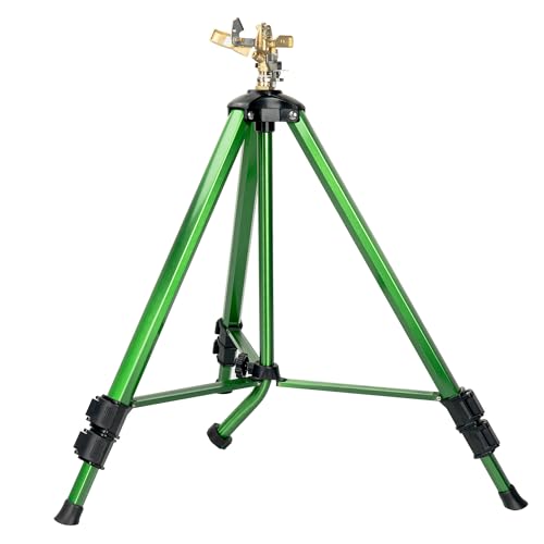 Impact Sprinkler on Tripod Base, Heavy Duty Adjustable Zinc Sprin...