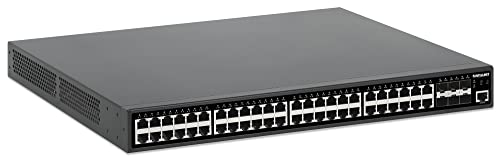 Image of Intellinet 54-Port L2+ Fully Managed PoE+ Gigabit Switch, 48x RJ45 10 /100 /1000, 6X 10G SFP+ Uplinks, 450W PoE Budget, PDM Watchdog, VLAN /QoS /SNMP /IGMP, Rackmount - 561969