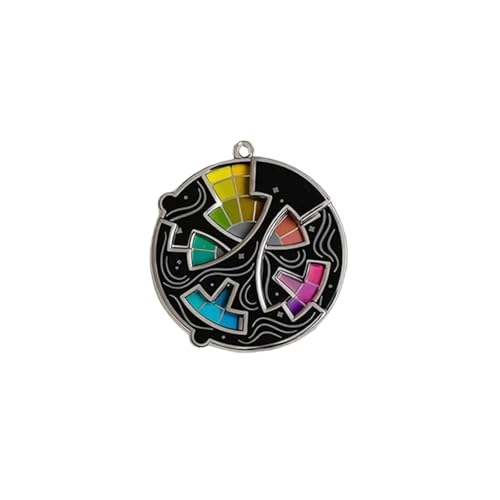 Image of Color Fidget Enamel Pin, Spinning Color Fidget Wheel Brooch Anxiety Relief Badge Keychain Creative Gift Accessories