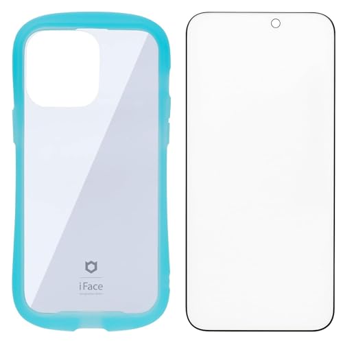 iFace Reflection Neo iPhone 15 Pro Max ケース クリア 強化ガラス (クリアブルー) ガラスフィルム アンチグレア セット【アイフェイス アイフォン15プロマックス 保護フィルム 透明 耐衝撃 クリアケース 韓国 スト