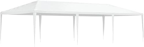 Miniatura 26 de vidaXL - Tienda de campaña blanca para exteriores, toldo UV y resistente al agua, marco de hierro resistente, fácil de montar, 6.6 x 6.6 x 7.9 pies