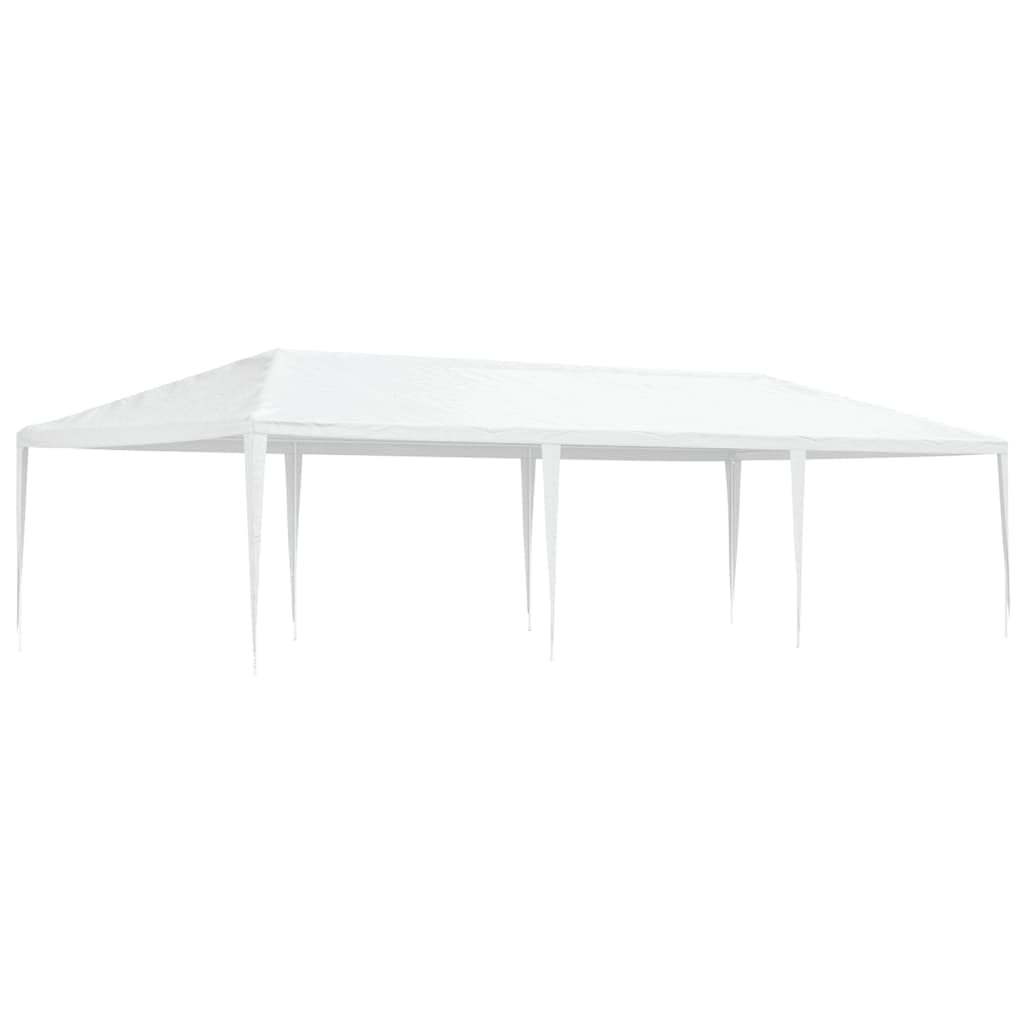 Tendone per Feste 4x9 m Bianco Gazebo da Giardino in PE e Ferro | Ampio gazebo da giardino per eventi all aperto, feste in famiglia e compleanni in cortile, facile da montare.
