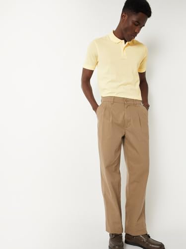 Image of Max Men's Polycotton Half Sleeves Regular Fit Solid Polo T-Shirt