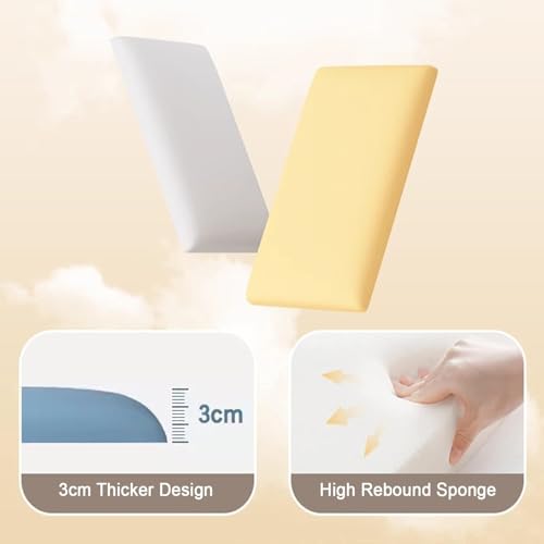 Cabecero tapizado para proteger de golpes con acolchado de pared 3D 6