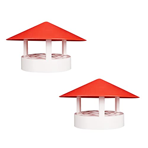 NUOBESTY 2piezas Unidades Tapa Chimenea Pvc Resistente Protector Lluvia Fungible Para Conductos Ventilación