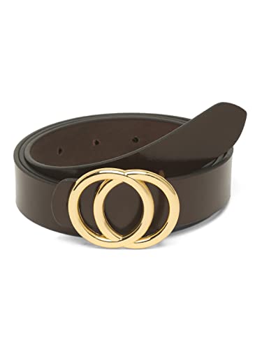 Image of TEAKWOOD LEATHERS Leather Belt for Women Belts Regular Fit Casual Formal Dress Jeans & Fashion Ladies Belts for Women Belts Regular Fit Belt Any Season | Fashion Belt for Women | T BT W 01