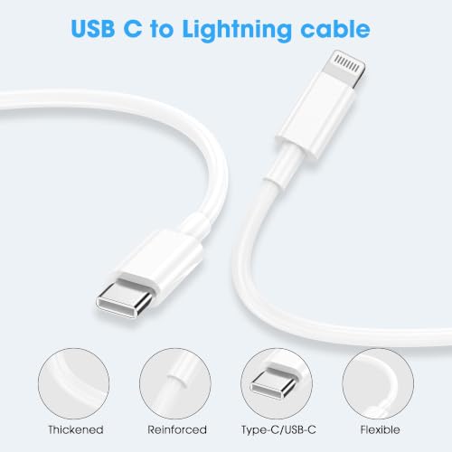Image of 2Pack for iPhone Charger Cable 6FT,for Apple MFi Certified Long USB C to Lightning Fast Charging Cord,Power Delivery Fast Charging for iPhone 14 /13 /12 /11 Pro /X /Xs Max /XR /8 Plus /7-5,for iPad Air /Mini