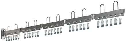 Retractable Wall-Mounted Clothes Drying Rack, Multifunctional Foldable Hanger with Hooks for Efficient Clothes Drying（Gun Gray,Five）