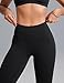 INGIA Womens High Waist No Front Seam Scrunch Butt Leggings Workouts 25 Inches V-Back Scrunch Booty Gym Yoga Pants Black Medium