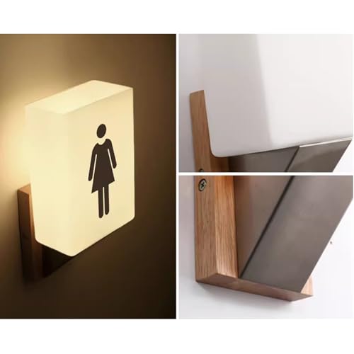 Panneau indicateur de toilettes acrylique support mural pour bar - 4