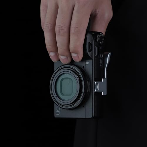 Tapa metálica negra Haoge RRC-GR3XB para cámara RICOH GR3X/GRIIIX, reemplaza GN-2 miniatura 2
