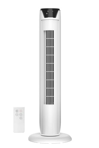 Midea Ventilatore Torre con Telecomando FZ10-17JRSE(WH) Flusso d’Aria 7 m/s,
