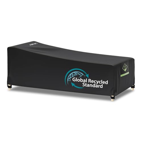 Awnic gartenliege Abdeckung wasserdicht, schutzhülle für sonnenliege Winterfest, abdeckhaube liegen, liegestuhl Auflage, gartenmöbel abdeckplane 200x75x40/70cm