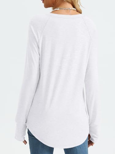 Image of AUTOMET Womens Long Sleeve Tunic Tops Crew Neck Casual Loose Fit Shirts