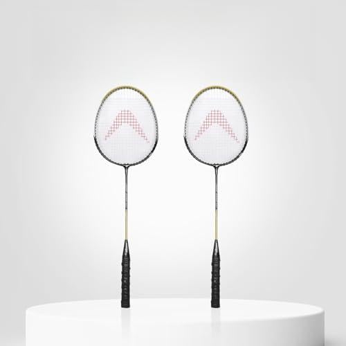 Youth Light Weight Shuttle Badminton Racket Set of 2 Pieces Pair for All Age Group, Full Zipper Cover, Ideal for Junior Adults and Youth AB-333 (RED)-image-16