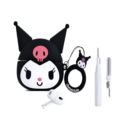 Image of YODI Case Cover for Airpods Pro|Pro 2|Airpods Pro 3|Airpods 4 Pouch, Silicone Cases with Cleaner Kit 360 Drop Protection,Shock-Resistant ((Black White Kitty), Airpods 4)