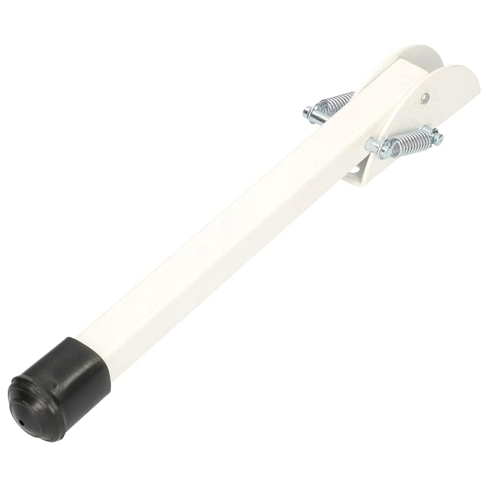 20 cm / 8 in White Kick Down Door Stop - Keep The Door Stay Open for Garage Gate Home Office Metal Door Stopper with Rubber Bumper