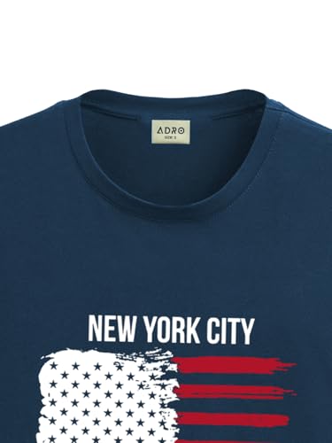 Image of ADRO Men's 100% Cotton Regular Fit T-Shirt
