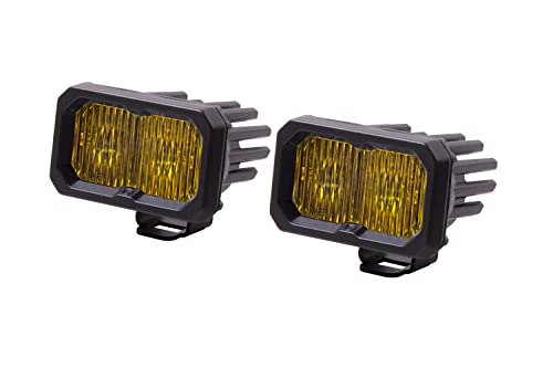 Diode Dynamics C2 1.0 Sae Yellow Sport Standard Led Pod Pair Sae Fog Wamber B...