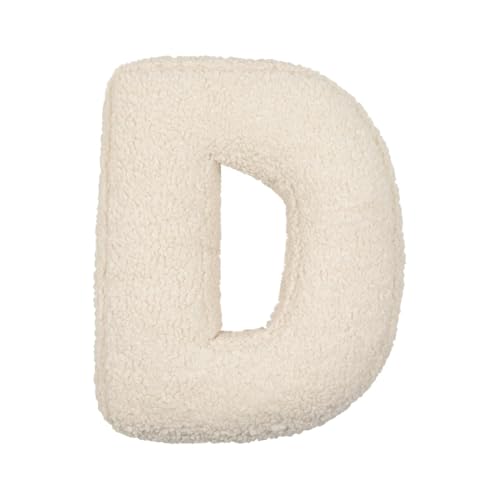 Chpbolly Letter Pillow English Letter Plush Pillow Cozy Lambswool Initial Throw Pillow Alphabets Letter Decorative Cushion Comforting Huggable Stuffed Cushion for Bedroom Sofa（15.7 * 13.8 * 3.9 in）