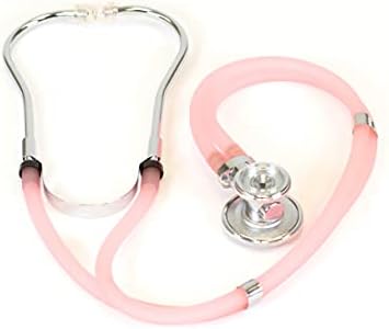 Primacare DS-9295-PK 30" Sprague Rappaport Style Stethoscope for Doctors, Nurses and Medical Students, First Aid Professional Dual Head Cardiology Kit for Men, Women and Pediatric, Pink