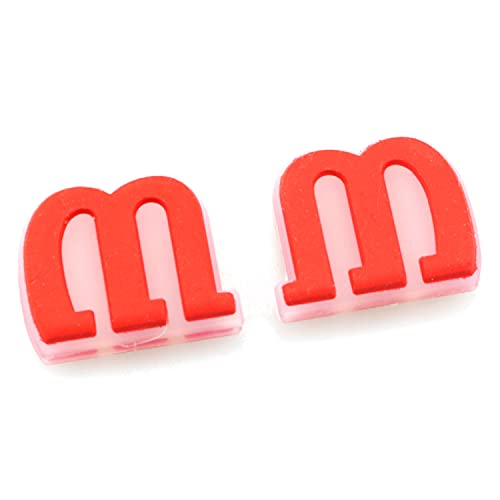 ZRM&E 4pcs M-Shaped Tennis Racquet Dampeners Natural Rubber Tennis Racket Damper Shock Absorber, Red