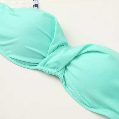 Bikini femme taille haute rétro imprimé jaune froncé taille M