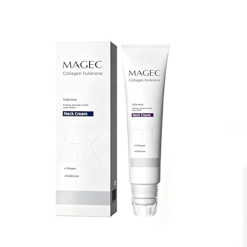 CWZY Magic Cream Magic Collagen Fullerene Neck Cream, Tighten and Lift Firming Neck Cream for Crepey Skin with Five Rollers, Reduces Wrinkles and Double Chin