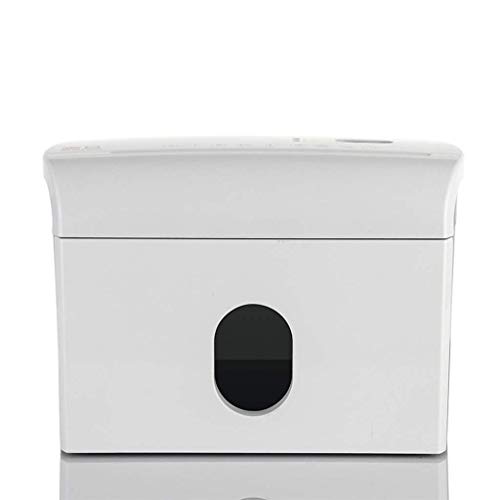 Déchiqueteur de papier et cartes bancaires blanc compact 30x15x20cm