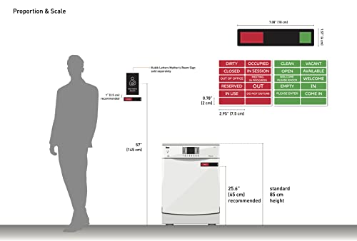 Kubik Letters In A Meeting Sign For Office Door, Do Not Disturb, Out of Office Available and Away, Meeting in Progress, Occupied Bath Room, In Session for Therapist, Customizable Vinyl - Black