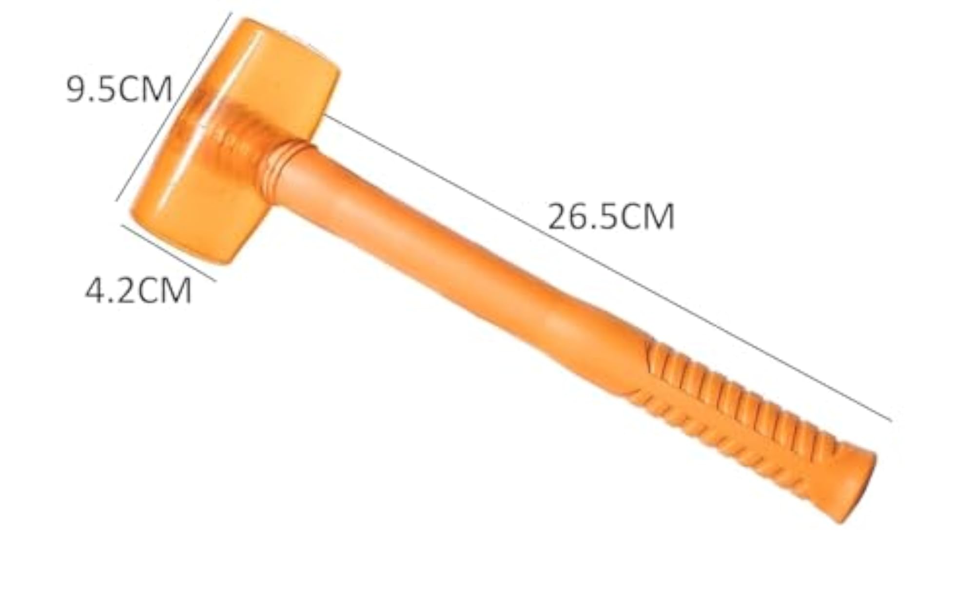 Rubber Hammer with Fiber Glass Handle, 400 Grams