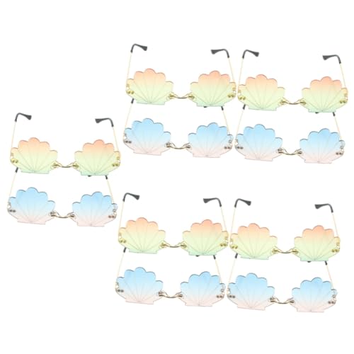 Lunettes de soleil coquillage sans monture pour éviter les déguisements lourds de fête