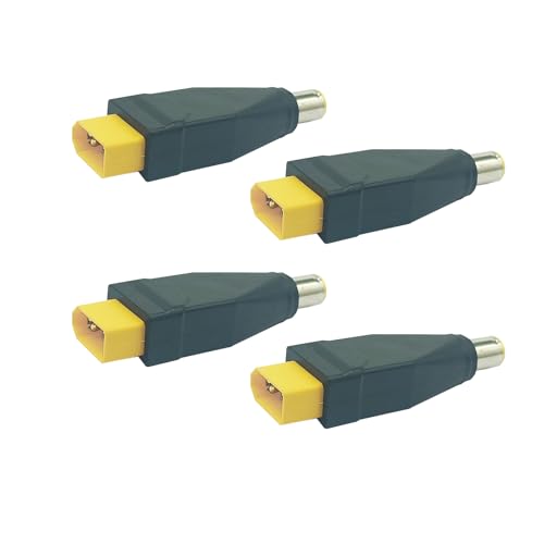 4Pcs New Upgraded XT60 Connector XT60 Male to DC 7909 Male Adapter Connector Extender for RC Car,FPV Drone,LiPo Battery,Laptop Power Supplies, etc(XT60 Male to DC 7909 Male)