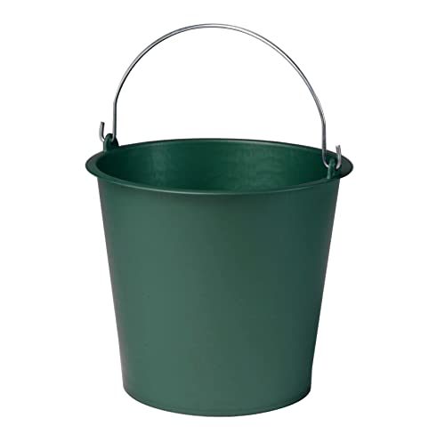 Seau Agricole 10 L - en Plastique avec Anse Métal - Ø 28 x H 24,5 cm - Vert