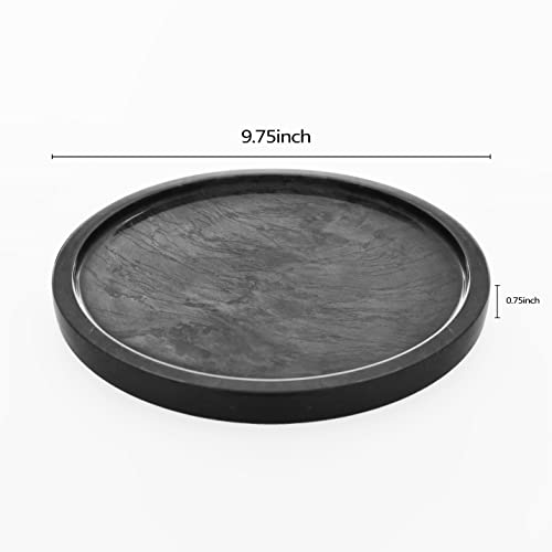 Kota Japan Premium Natural Stone Granite Round Cutting, Serving And Cheese Tray Board | 11.75" X 0.75" Decorative Stone Platter For Kitchen, Parties Or Bathroom Vanity #TOP1