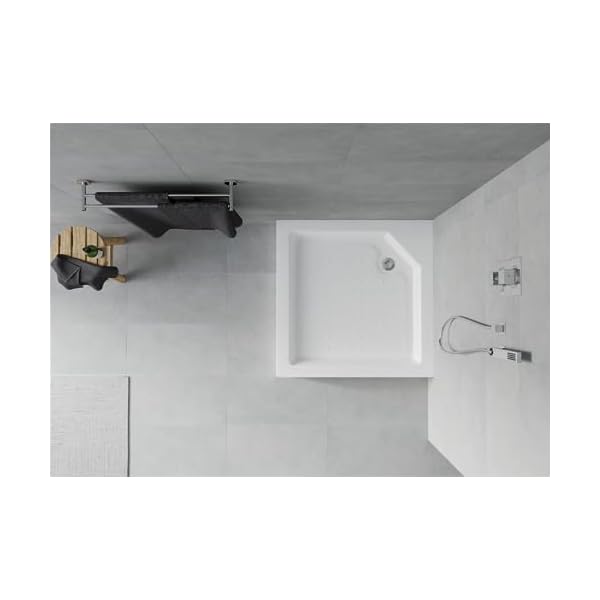 VBChome Duschkabine 90x90 Schwarz mit Duschwanne Quadrat Duschtasse Eckeinstieg Duschwand Schiebetür Duschabtrennung Klares Sicherheitsglas Dusche Duschtrennwand Quadrat 90x90 cm Schwarz – Bild 6