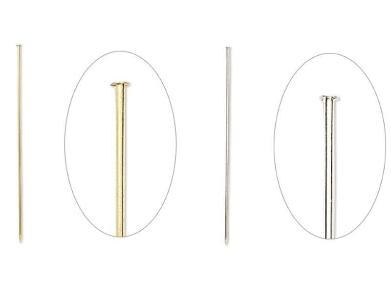 Stick Pin, Gold OR Silver 3 Inches 18 Gauge Hat Pin with Clutches (10 OR 50)