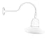 RAB Lighting GN1LED26YSTW Gooseneck Style1 26W Warm LED 15 Straight Shade, White