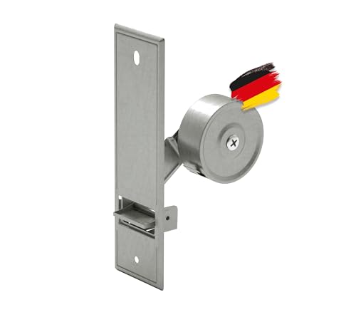 BAUHELD® Rolladen-Gurtwickler Unterputz [Made in Germany] - Maxi Einlass-Gurtwickler aus Stahl - Für Rolladengurt 23mm [ohne Gurt] - Rollladen Aufwickler ohne Abdeckung - Lochabstand 105mm